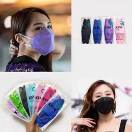 18 couleurs emballage individuel en forme de poisson kf94 masque facial coloré anti-poussière masques anti-chute