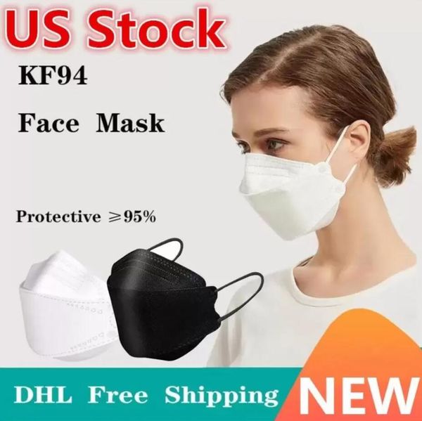 18 colores KF94 KN95 para diseñador adulto Mascarilla colorida 4 capas Protección a prueba de polvo Respirador de filtro en forma de sauce FFP2 Certificación CE 10pcs / pack FY9660