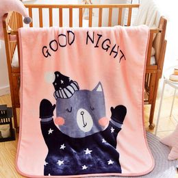 18 kleuren Kids Cartoon Dekens Warm Coral Fleece Beddengoed Quilt 110 * Peuter Soft Play Deken Zuigeling Sofa Rest Cover LJ201014