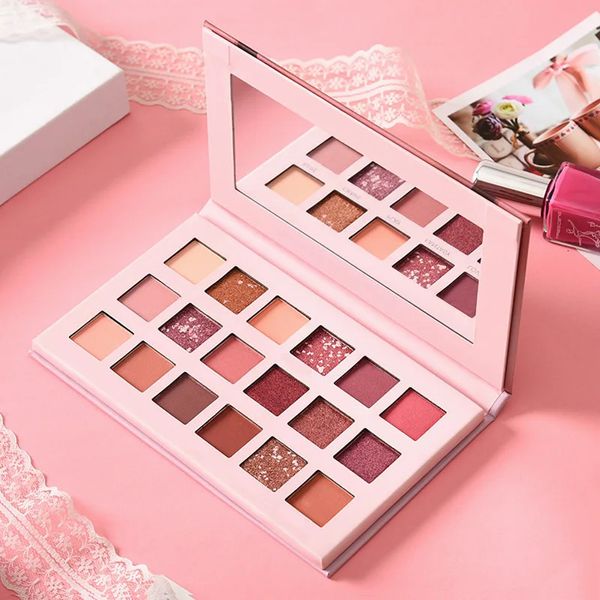 18 couleurs perle paillettes paillettes fard à paupières Palette maquillage nu mat terre poudre Taxture imperméable ombre à paupières cosmétique 240119