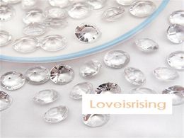 18 couleurs Pick500pcs 10 mm 4 carat Clear White Diamond Confetti Faux Acrylique Perle Table Scat Mariage Favors Party Decor28592794699299