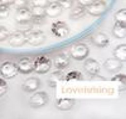 18 couleurs pick500pcs 10 mm 4 carat Clear blanc diamant blanc confetti faux acrylique table de perle dispersée de mariage faveurs décor6395183