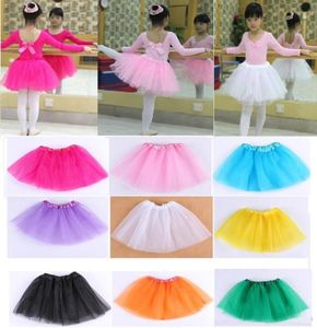 18 colores de calidad superior color caramelo falda de tutús para niños vestidos de baile vestido de tutú suave falda de ballet 3 capas niños pettiskirt ropa 5182925