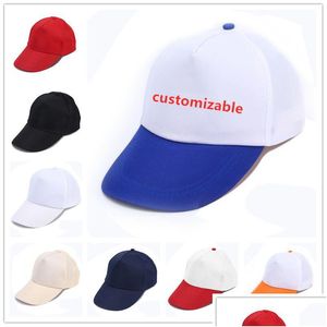 18 colores Uni Plain Gorra de béisbol Bola Sólida Visera en blanco Sombreros ajustables Deportes Sun Golf Hat Acept Custom Made Drop Entrega DH8SJ