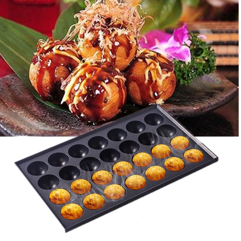18 Holes / 28 Holes Commercial Takoyaki Machine Maker Nonstick Baking Pan Plate Cast Aluminum Octopus Ball Meatball Cooker Grill 612 V2