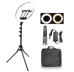 18 pouces 45Cm Selfie anneau lumière Studio LED éclairage 32005600K anneau lampes avec support trépied 210Cm pour vidéo Ringlight 65W28258844018