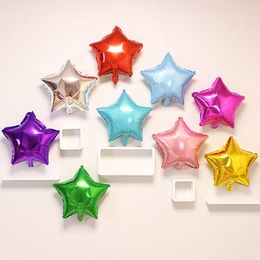 18 inch aluminium folie ballon stervormige bruiloftsfeestdecoratie solide kleur ballonnen baby shower verjaardag decor globo de papel de aluminio en forma de estrella