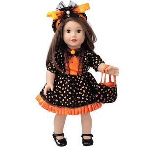 Para ropa y accesorios de muñecas de niña americana, accesorios de ropa de muñeca de 18 pulgadas de halloween accesorios para niños de bricolaje y niñas.