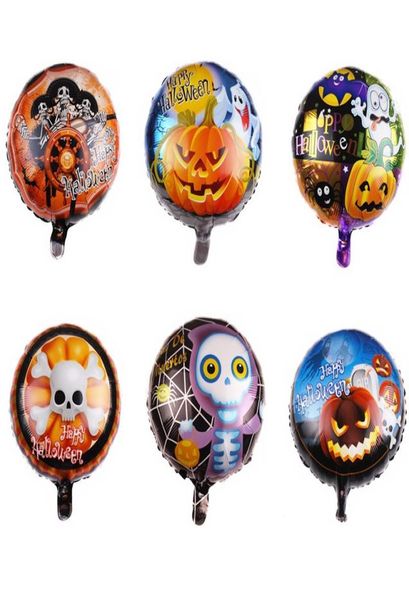 18 pouces dessin animé ballon fête Halloween citrouille ballons en aluminium tête de crâne Festival feuille ballon décoration pographie Props8279595