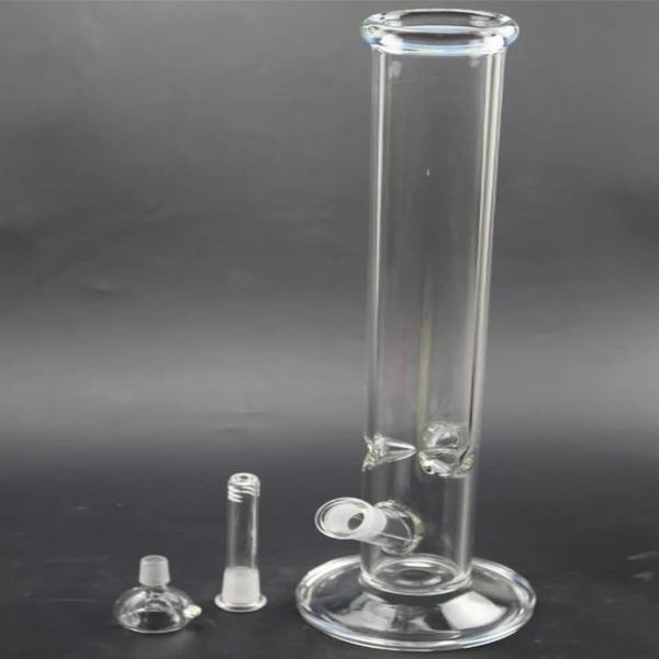 Bang en verre transparent de 18 pouces à tube droit avec joint de 18 mm avec bol et narguilés