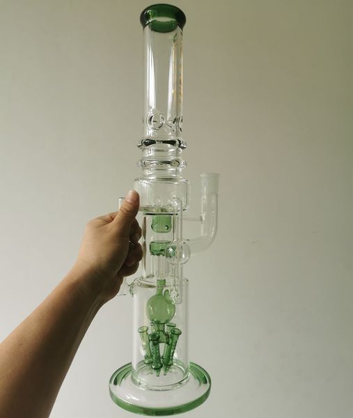 18 pouces verre bang narguilés avec bras arbre percolateur huile Dab Rig Shisha femelle 18mm fumer tuyaux