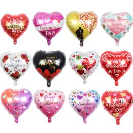 Ballons en film d'aluminium pour la Saint-Valentin, 18 pouces, décoration de fête d'anniversaire de mariage, RRF12147