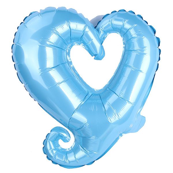 18 pouces crochet coeur forme feuille d'aluminium ballons gonflable fête de mariage décoration Saint Valentin anniversaire bébé douche ballons à air EEF3911