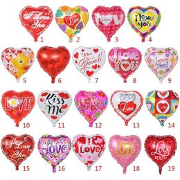 Globos inflables de 18 pulgadas con forma de corazón, globos de helio para decoración de bodas, globos de papel de aluminio, globos de amor, entero1572