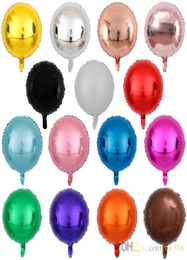 Ballons Mylar ronds multicolores de 18 pouces pour les décorations de fête d'anniversaire décorations de mariage célébration de fête de fiançailles holi2062527