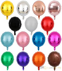 Robos de mylar de lámina redondas de 18 pulgadas multicolor para decoraciones de fiesta de cumpleaños decoraciones de boda celebración de fiesta de compromiso Holi5050195