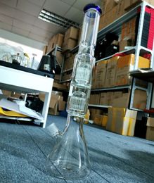 Pipas de agua Bong de agua de vidrio de tipo recto de 18 pulgadas con tubos de fumar de 18 mm hembra Perc de brazo de árbol doble