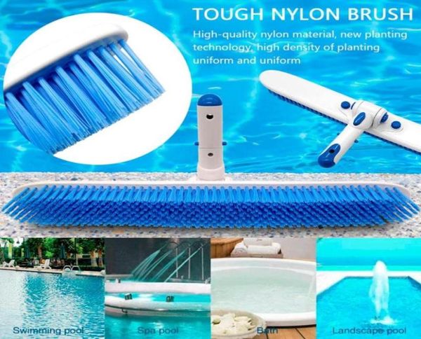 Cabezal de cepillo para suelo de pared de piscina de 18 pulgadas, herramienta de limpieza para eliminación de musgo y suciedad, cepillo para piscina F3663381