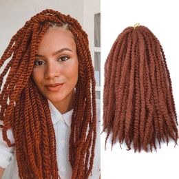 Extensiones de cabello Marley de ganchillo sintético de 18 pulgadas, Color rojo #118 #350, trenza Afro rizada, pelo cubano de Marley