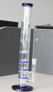 18 inch glazen bongpijp waterpijp recht puur glazen treoeppel met drie honingraat banden percolator merkkwaliteit