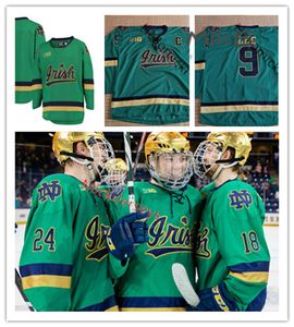 18 Jake Evans Hockey Jersey Cal Petersen Steven Fogarty 9 Anders Lee 5 Robbie Russo 21 Bryan Rust Stitched Ice Jerseys Nd College Custom NDF Jersey NCAA