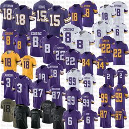 Justin Jefferson 3 Addison TJ Hockenson voetbalshirt Harrison Smith Adrian Peterson Randy Moss CJ Ham 15 Joshua Dobbs