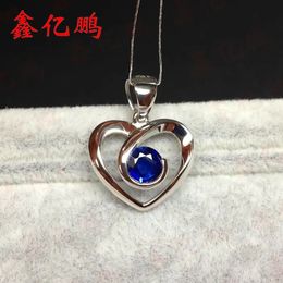 18 K goud ingelegde natuurlijke Sri Lanka Sapphire hanger vrouw