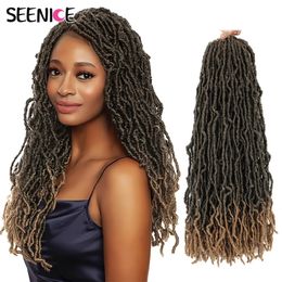 18 Nu Locs Haakhaar synthetische dreadlocks zachte vooraf gelopen ombre vlechten haarextensions natuurlijke godin nu locs voor vrouwen 240506