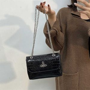 18% de rabais sur leigner Sac de créateur Western Empress Dowager Saturne Small Square pour les femmes New Fashion Crocodile Match Sounder épaule Polvyle Crossbody Phone Bag