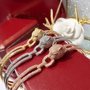 18 Panthere Bangle Diamonds K Goud Officiële replica sieraden Topkwaliteit Merk AAAAA Classic Style Bracelet Hoogste Teller 1253421 9589