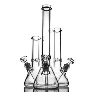 Guardado de vaso de vidrio de 9 mm Hookahs Bongs Bongs de elefante grueso Recto con cazador