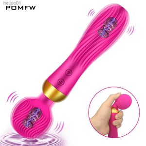 18 Vitesses AV Magic Wand Vibromasseur Sex Toys pour Femmes G Spot Clitoris Stimulateur Gode Double Moteurs Jouets pour Muscle Adultes L230518