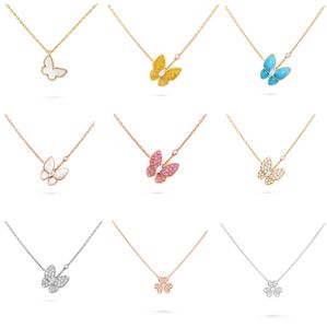 18 Stijl Modieus Klassiek Lucky Clover Ketting Hanger Roestvast staal Verguld Dames en meisjes Valentijnsdag Moederdag Verlovingssieraden Vervagen