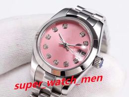 18 stijl dameshorloge volautomatische mechanische horloges 28 mm 36 mm roestvrij stalen band diamanten polshorloge waterdicht ontwerp Montre de luxe horloges