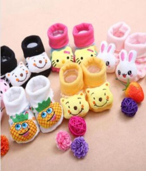 18 Style Belle chaussette de bébé nouveau-né animal Cartoon Doll Socks Infant Modèle AntiSlip Boys Girls Socks5180798