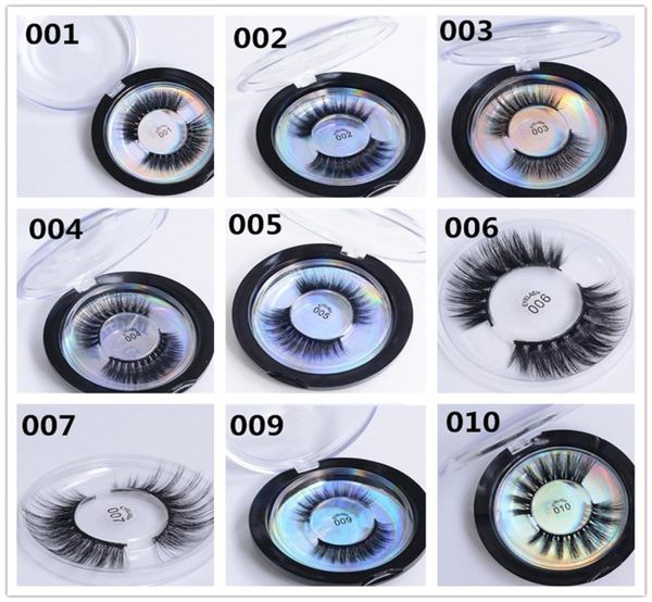 18 styles 3D faux cils 3D soie protéines cils doux naturel épais faux cils cils Extension maquillage X0798907824