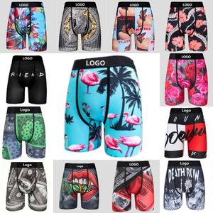 Merkheren shorts shorts designer kleding kleding katoenen boksers ondergoed sexy onderbroek bedrukte zacht ademende korte broek met pakket