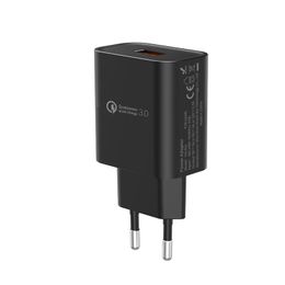 Chargeurs USB-A UE 18 watts Qualcomm Quick Charge 3.0 9V 2A Adaptateur secteur pour chargeur mural Certifié CE RoHS Bloc de charge rapide Compatible iPhone Samsung Chargeur sans fil