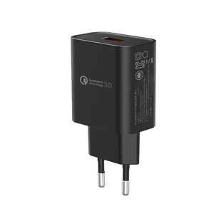 18 Watt Corée USB-A Chargers Qualcomm Charge Quick 3.0 Adaptateur d'alimentation 9V2A 5V3A KC KC Bloc de charge rapide Chargeur sans fil iPhone compatible Samsung