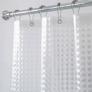 180 180 cm Heavy Duty 3D Eva clair rideau de douche ensemble pour salle de bain étanche Curtain303k