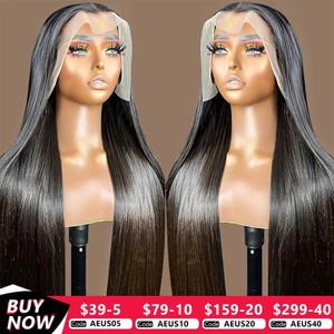 Perruque Lace Frontal Wig 180% brésilienne lisse, cheveux naturels, pre-plucked, Transparent, 360, pour femmes