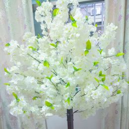 180 cm lange kunstmatige bloem kersenbloesem boom witte home decor nep plant voor bruiloft fase decoratie