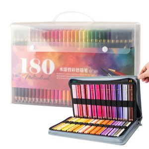180 couleurs dessin en bois ensemble 2B aquarelle crayon fournitures d'art professionnel crayons à l'huile de couleur peinture école papeterie cadeau Y200709