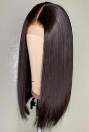 180 Density Bob Wig 13x6 Lace Front Human Hair Wigs Pré-cueillette courte et perruques frontales droites pour femmes noires1697559