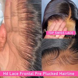 180 Density Body Wave 30 36 pouces 13x4 13x6 Lace Front Human Hair Wigs pour femmes brésilien Brésilien Perrue frontale en dentelle brésilienne BLING