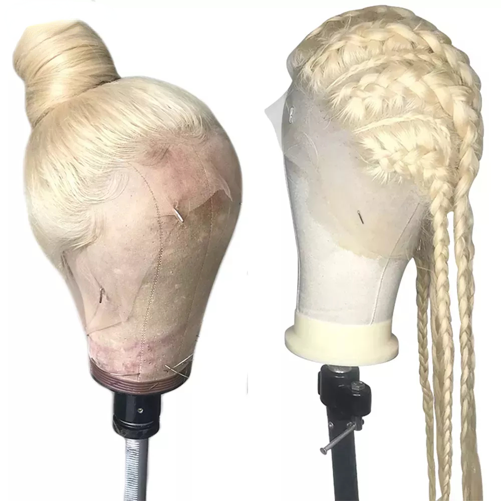 180 Dichte brasilianische 613 leimlose volle Spitze-Front-Perücke, gerade, natürliches weiches Haar, blonde Perücke, 13 x 4 Spitze-Frontal-Synthetik-Perücken für Frauen