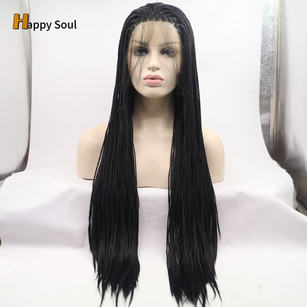 180 densité Longues tresses HD Pernues frontales en dentelle pour les femmes Yu Gubian Lace Traids Femme Femelle résistante à la température Fibre Cosplay Party Holiday