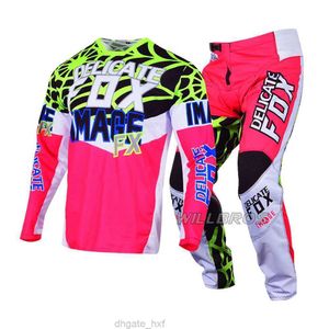 Ensemble d'équipement 180, maillot Heritage Venin, pantalon toile d'araignée, tenue de moto pour hommes et femmes, costume rose, cadeau du nouvel an