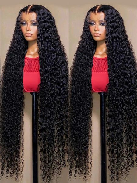 180 Densité de cheveux Lage transparent 13x4 13x6 360 HD Water Wave Lace Front Curly Human Heuvil Wave Deep Lace Frontal for Women Pré-cueillet