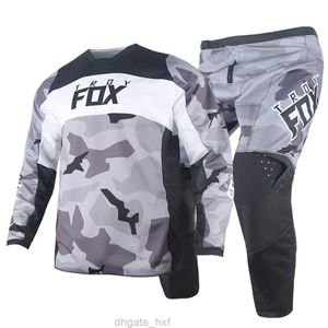 Livraison gratuite 180 Jersey pantalon MX Combo équipement ensemble tenue de Motocross BMX Dirt Bike montagne vélo tout-terrain costume noir gris Kits